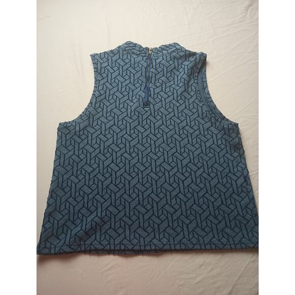 Anthropologie Post Card Blue Tank Top Blouse Abstract Women Size Small - Picture 4 of 5